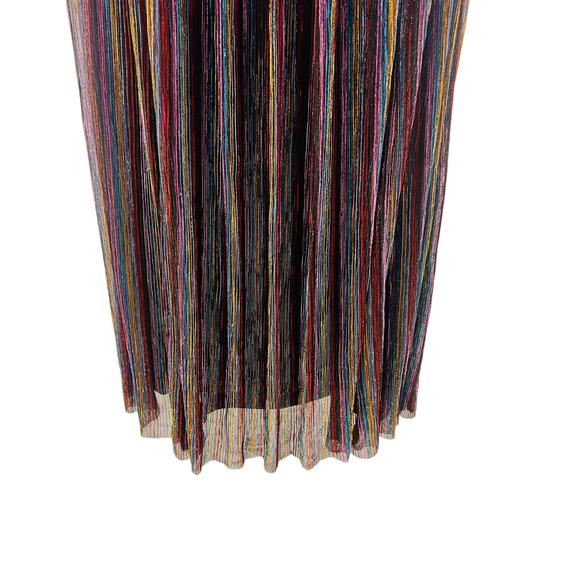 L’ATISTE Metalic multicolor Striped Maxi Evening Gown Size S - Picture 6 of 9
